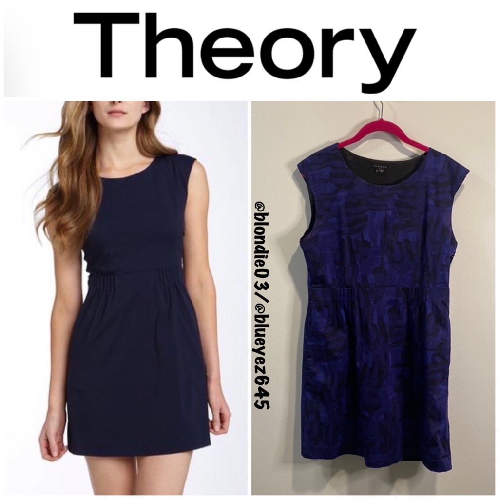 Theory “Shyann” Dress In Brushstroke Print 10